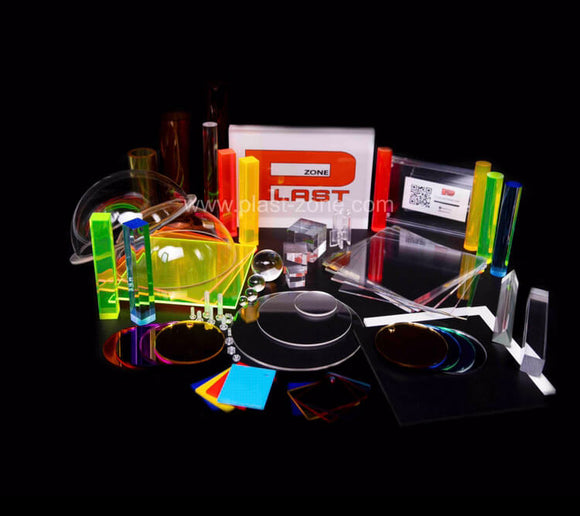 lastre tubi barre sfere cubi dischi cupole colorato e trasparente in plexiglass metacrilato PMMA